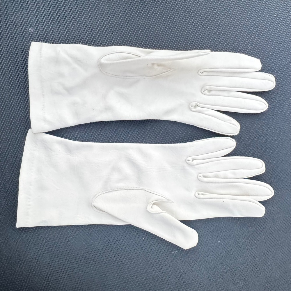 Vintage Van Raalte Nylon Gloves Size 7 Made in USA Mid Century Formal Wear